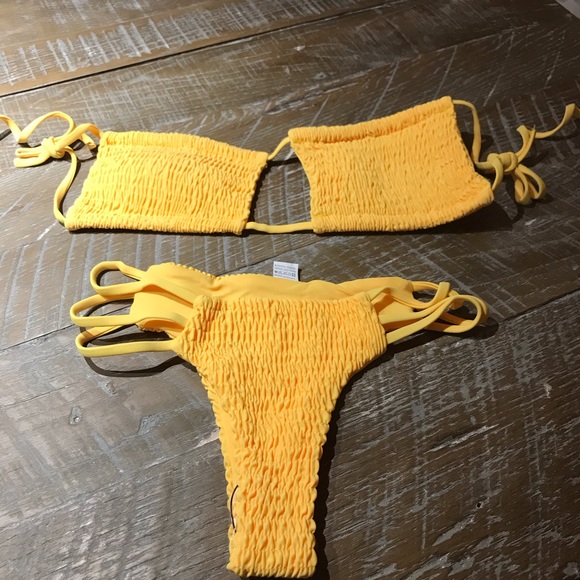 Bikini 2 piece yellow size large NWOT - Picture 8 of 8